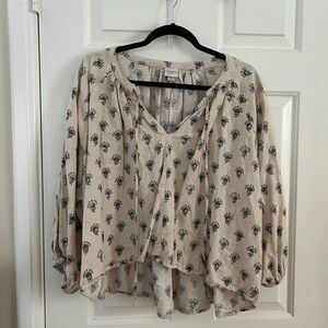 a new day Floral Cream Blouse